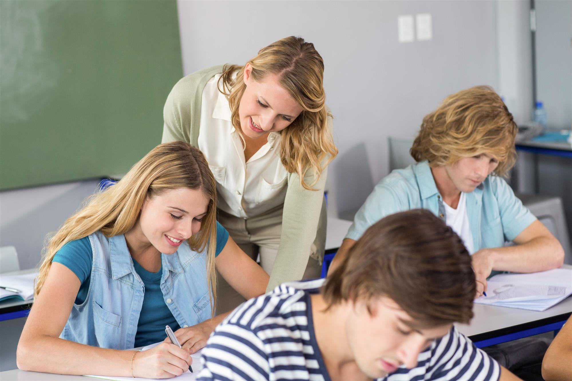 Helping in class
